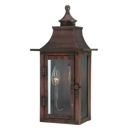 Estallar 16.5 x 8 x 5.75 in. St. Charles 2-Light a Copper Patina Wall Light ES3651710